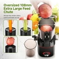 thumbnail image 5 of Sunmaki Cold Press Juicer, 5.25" Wide Feed Chute Juice Extractor Machine 160W, High Juice Yield, Slow Masticating Juicer for Whole Vegetables & Fruits, Black, 5 of 11