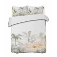 thumbnail image 2 of Green Yellow Palm Tree Twin XL Size Down Alternative Comforter, Lightweight Comforter Quilt Bedding Set with Pillow Shams Summer Botanical Tropical All Seasons Bed Comforter Duvet Insert 68"x98", 2 of 7