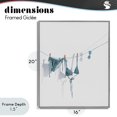 thumbnail image 4 of Stupell Industries Contemporary Teal Bikini on Clothesline Gray Framed Giclee Art, 16 x 20, by Ziwei Li, 4 of 8