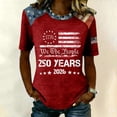 thumbnail image 2 of Hearthz 1776-2026 250 Years Of Freedom Shirt Raglan Short Sleeve Patriotic Shirts for Women We the People American Flag 250th Anniversary Shirt Women, 2 of 4
