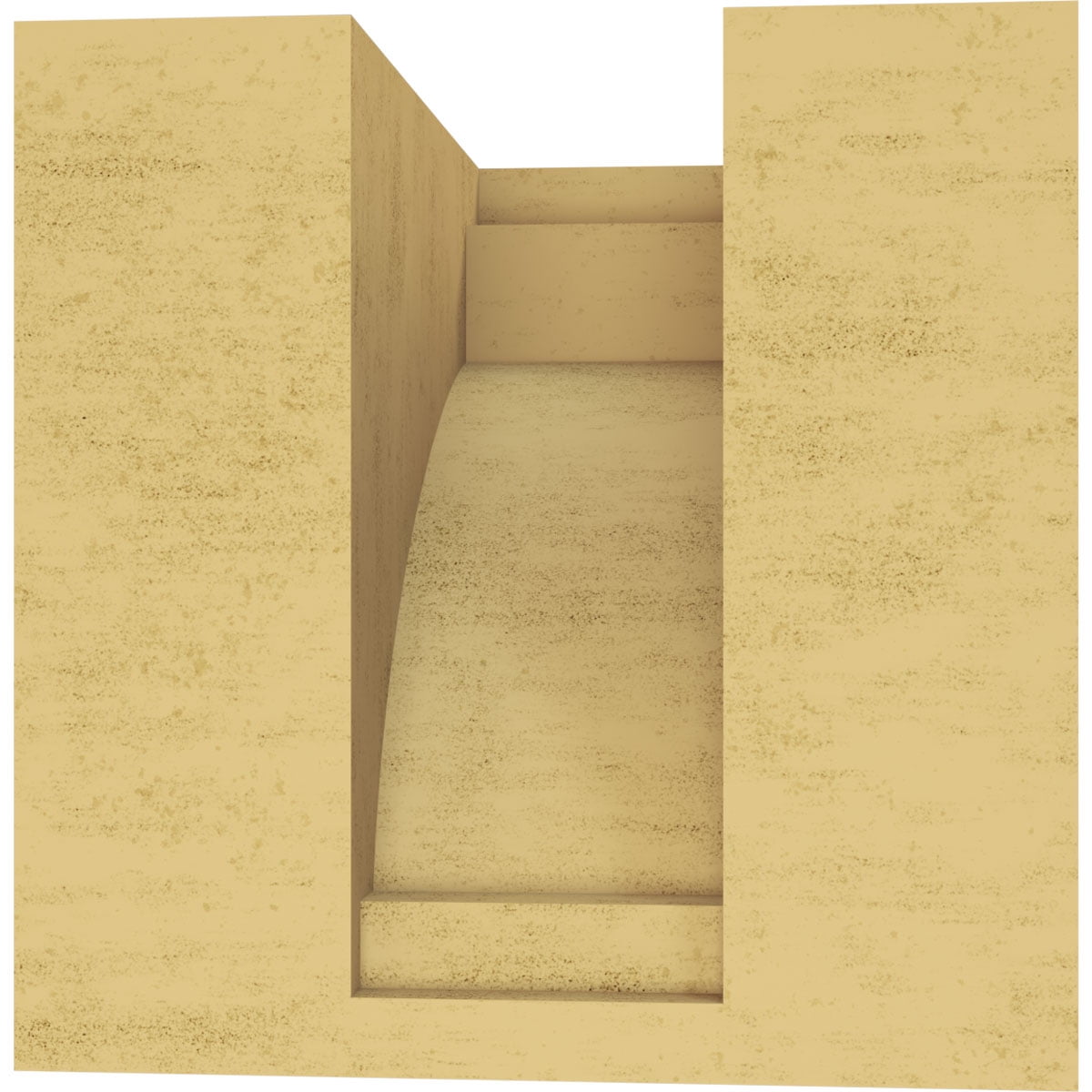 5"W x 5"D x 5"H Wide Rivera Rough Cedar Woodgrain TimberThane Corbel, Primed Tan