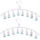 thumbnail image 1 of Colgador de secado de acero inoxidable de 2 piezas, estante de secado colgante con 8 clips para ropa interior, calcetines, quitar rápidamente la ropa de la percha, verde, 11 Feliz Sencillez, 1 of 5
