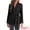 Black, variant on Women's Belted Lapel Long Sleeve Work Office Wrap Blazer Jacket L Apricot