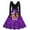#+001Purple, variant on Hogleaql Women's Mardi Gras Dress Vintage V Neck Long Sleeve A-Line Carnival Themed Party Graphic Midi Dress Swing Belted Soft Fashion Outfit Purple XL