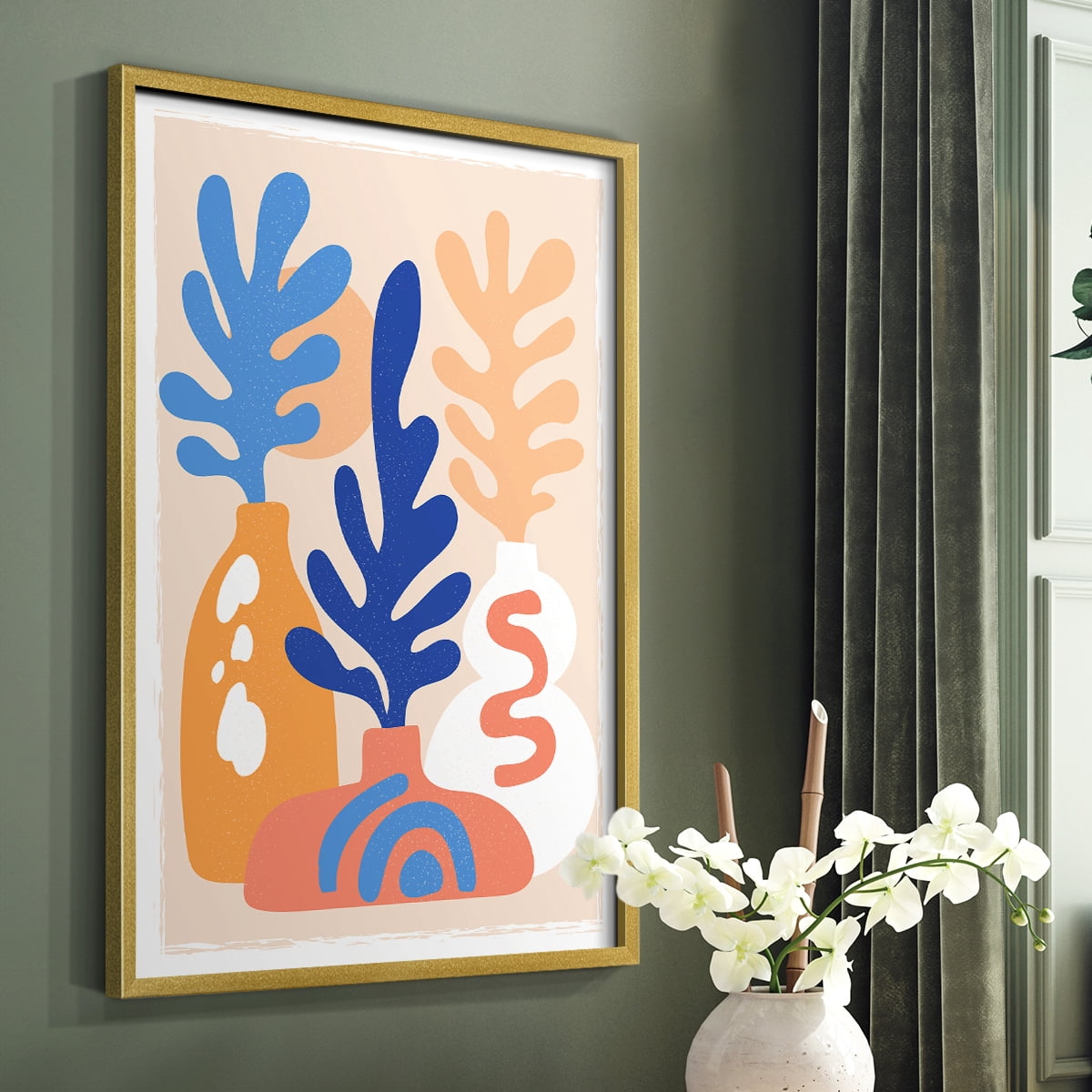 Matisse CCCLXI in Gold Solid Wood 8 x 10 Framed Print