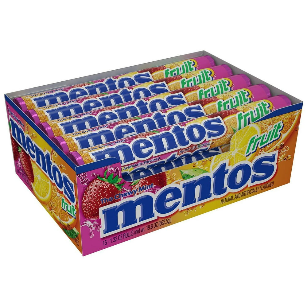 360 PACKS Mentos Rolls, Mixed Fruit, 1.32 Ounce