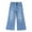 Blue-2331, variant on KIDSCOOL SPACE Kid Girl Boy,Elastic Band Inside Ripped Denim Wide-Leg Jeans Pants,Blue,9-10 Years