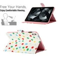 thumbnail image 3 of ELEHOLD Leather Case for iPad 10th Gen 10.9" 2022, Cute Point Pattern with Card Slots Auto Wake/Sleep Function Cover Kickstand Magnetic Clasp Shockproof Protective Case, White +Colorful, 3 of 8