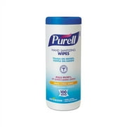 Premoistened Hand Sanitizing Wipes 5.78" x 7", 100/Canister, 12 Canisters/CT