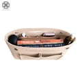 thumbnail image 6 of Luxtrada Felt Purse Handbag Organizer Insert Multi pocket Storage Tote Shaper Liner Bag (Beige), 6 of 8