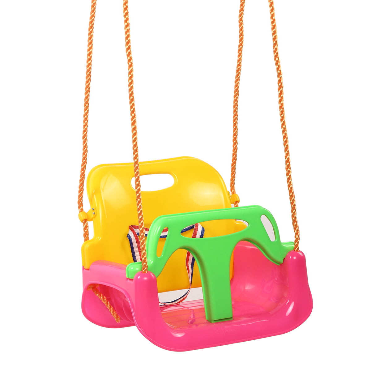 3-in-1 High Backed Toddler Swing Detachable Outdoor Toddlers Children Hanging Seat Toy Robust Rocking Board with Rope Baby/Toddler/Childs Garden Swing Seat