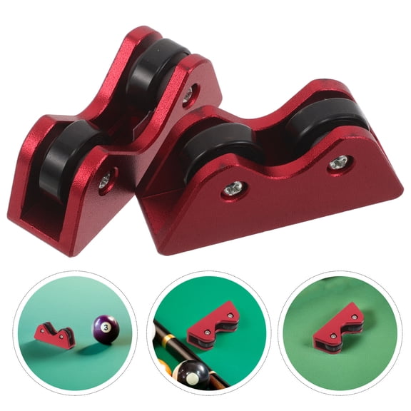 LOLIPPYY 2-Pack Red Billiard Pool Cue Rollers for Precise Straightness Checking and Efficient Cue Stick Calibration Tools