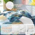 thumbnail image 2 of Abstract Graffiti Art 4 Piece Duvet Cover Set Queen Size Blue Gold Blend Decor Soft Bedding Set Comforter Cover, 1 Duvet Cover 1 Flat Sheets and 2 Pillowcases, 2 of 9