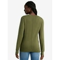 thumbnail image 5 of Time and Tru Women’s Fine Gauge Sweater with Long Sleeves, Lightweight, Sizes XS-XXXL, 5 of 5