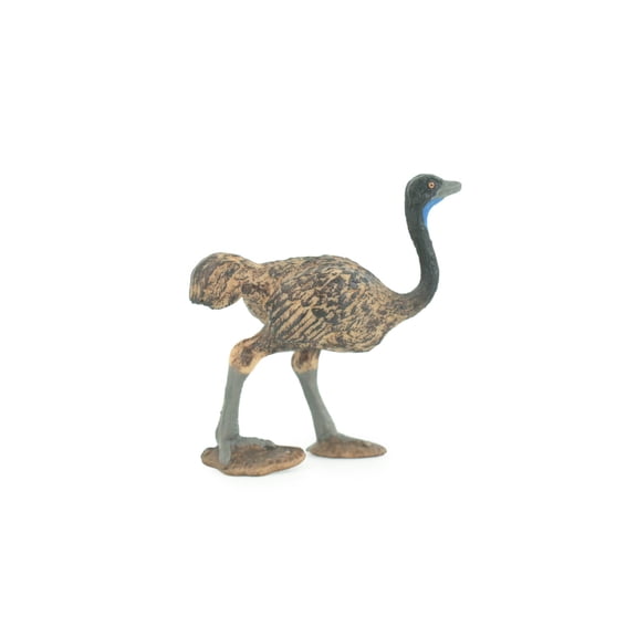 Emu, Museum Quality, Educational, Hand Painted, Realistic, Rubber, Flightless Bird native to Australia, Realistic, Diorama, Toy, Kids, Gift, 3 Inches. CH810 BB188