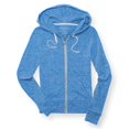 thumbnail image 1 of Aeropostale Sudadera con capucha Heathered FZ para mujer, azul, mediano Aeropostale Sudadera, 1 of 1