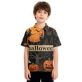 thumbnail image 4 of Kids Halloween Polo Shirts Cute Cartoon Gothic Graphic Shirts for Girls Button Up Short Sleeve Shirts for Boys Fall Funny Holiday Golf Polos, 4 of 5