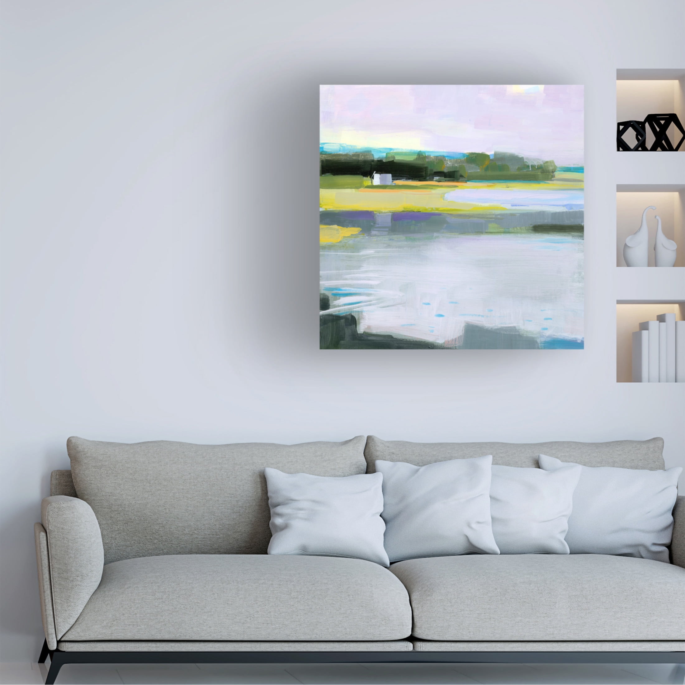 Canvas Wall Art - Kathleen Robbins 'Moody Spurwink' Wall Art for Living Room, Bedroom, or Office Décor by Trademark Fine Art - 18 x 18 Inches