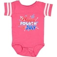 thumbnail image 3 of Inktastic Happy Fourth of July- red, white, and blue fireworks Boys or Girls Baby Bodysuit, 3 of 5