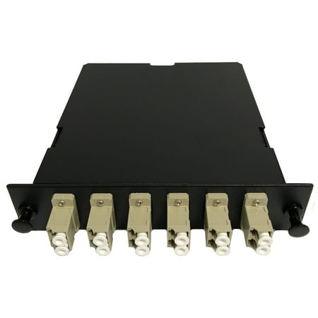 RiteAV LGX Footprint Pre-terminated MTP Cassette - MTP Male, 12 Fiber to 6 LC Duplex Multimode Adapters, includes 12 LC Singlemode Hydra Cable (30cm, OFNR) +1 MTP