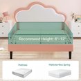 thumbnail image 3 of Upholstered bed frame, LED bed frame with PU artificial leather, adjustable gimbal bed frame My Lux Decor Round, 3 of 6