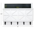 thumbnail image 2 of Excello Global Products Barndoor Mail Holder with Chalkboard, Key Hooks, and Mail Slot (White) - EGP-HD-0447-B, 2 of 5