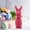 #1 Pink, variant on Mgcok Flocked Bunny Statue With Bow Shiny Easter Bunny Desktop Decoration Flocked Foam Bunny Statue Easter Indoor Decoration 23 Cm 9 Inches