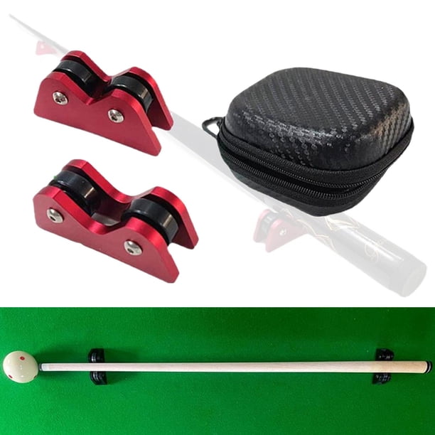 2 uds. Comprobador de rectitud de billar con funda de transporte herramienta de detección Detector de rectitud portátil duradero para , ROJO DYNWAVEMX Comprobador de rectitud
