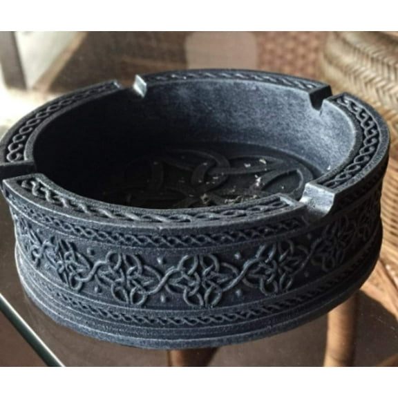 Ebros Gift 5" D Round Celtic Tribal Knotwork Dara Knots Design Ashtray