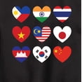 thumbnail image 3 of Instant Message - AAPI Heart Flags - Toddler And Youth Crewneck Fleece Sweatshirt, 3 of 6
