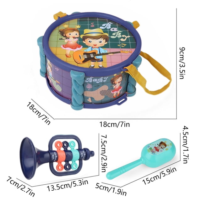 Fesfesfes Drum Instrument Toy Set Early Education Music Toy Percussion Instrument Educational Toy Drum Set for Music Learning and Playing
