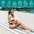 thumbnail image 6 of SUN CUBE Microfiber Beach Towel, Quick Dry Sand Free Beach Towel, Lightweight, Compact for Travel Swim Sports Camping, Packable Sand Resistant Towel Adult, Light Grey 60x30 Inches, 6 of 8