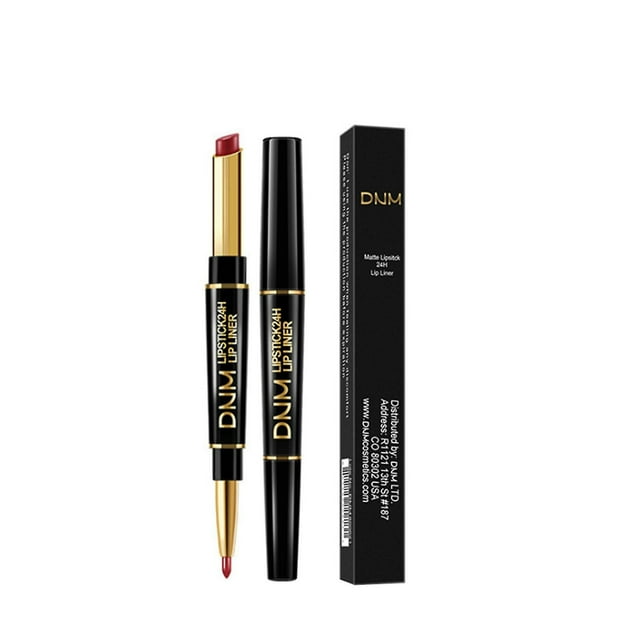 Lápiz labial mate HUOGUO impermeable de larga duración con delineador de labios