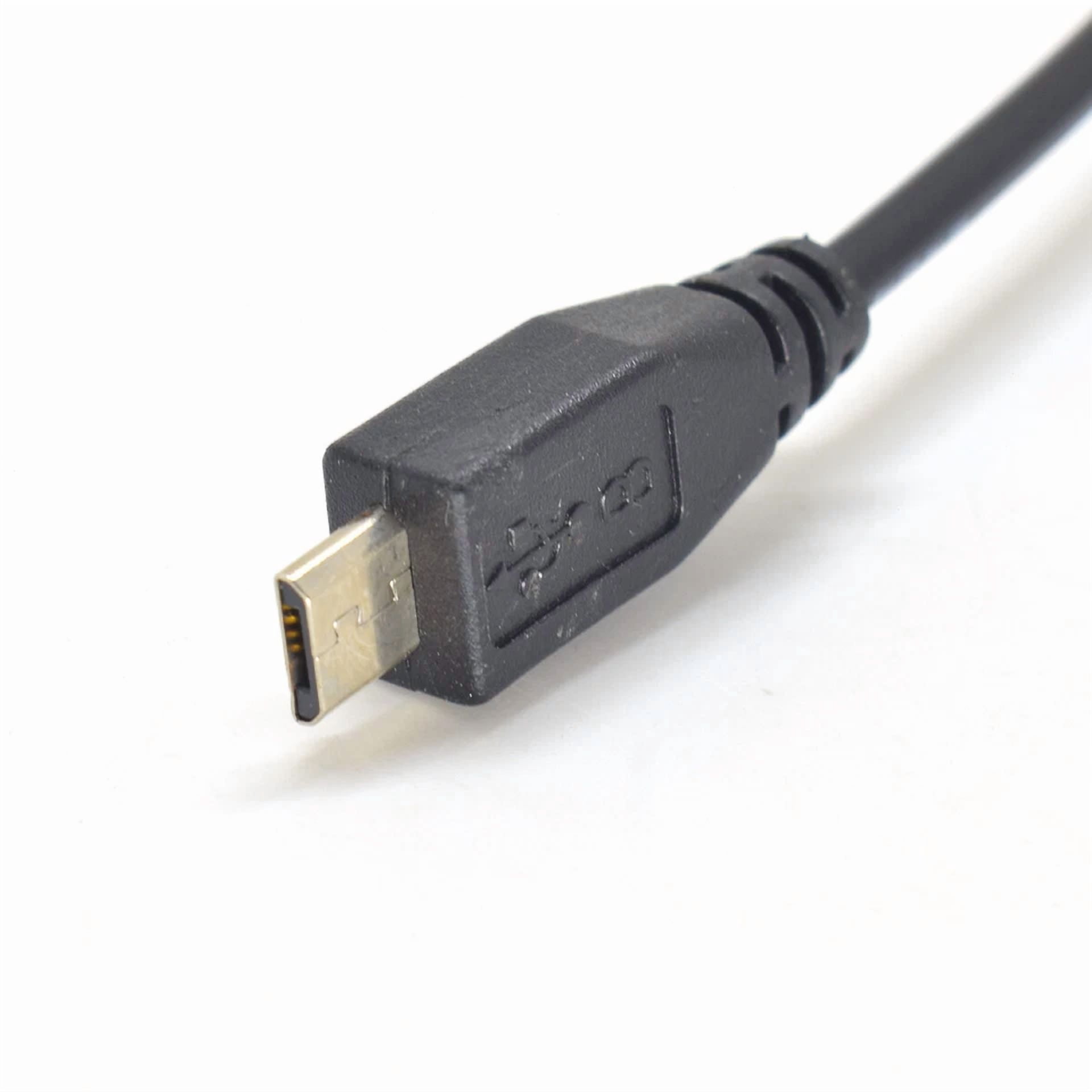 BUTTERFLY- 5Pcs 30Cm Micro Usb Cable Micro Male Cable 2 Wires Dc Power Pigtail Cable Cord