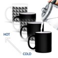 thumbnail image 4 of 3drose, Geometrical Square Pattern Background - Abstract Vector Design, 11oz Magic Transforming Mug, 4 of 7