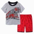 thumbnail image 5 of Toddler Boys Toddler Boy Summer Outfits Short Sleeve Button Up T Shirt Tops Casual Shorts Sets Baby 2T 3T 4T 5T Clothes Toddler Boy Summer Outfits 2PC Kaprioy, 5 of 5