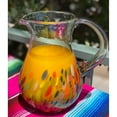 thumbnail image 4 of Mexican Hand Blown Glass Pitcher – Confetti Carmen Design (84 oz), 4 of 5