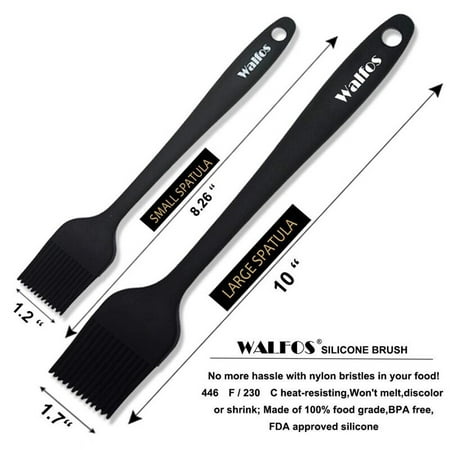 

WALFOS 2pcs Food Grade Silicone Oil Brush Grill BBQ Barbecue Cooking Pastry Heat Resistant Brush Baking Kitchen Tools