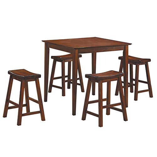 Homelegance Ensemble de Dînettes 5 Pièces Selleback Finition Cerise-Sable