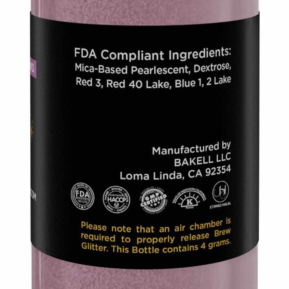 Brew Glitter - Fuchsia Edible Drink Glitter - Bold Sparkle, Beverage-Safe, 25g Spray Pump