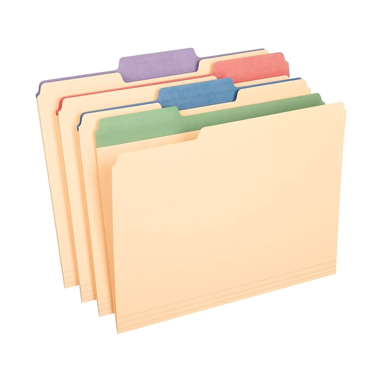 Assorted File Folders A- Z Color- Coded End Tab Filing Labels, F, 1 X 1 ...