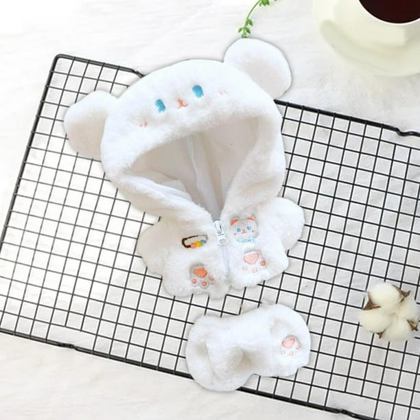 Ropa de muñeca Conjunto de trajes de muñeca Pantalones de abrigo con cremallera, Ropa de cambio de muñeca, Vestido de muñeca para muñeca de 20 cm / Oso Hugo trajes de vestir de muñeca