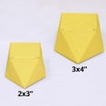 thumbnail image 3 of Efavormart 25 Pcs | Gold Glitter Wedding Favor Gift Boxes - 2"x3" Geometric Shape, 3 of 11