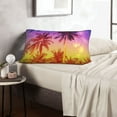 thumbnail image 6 of Zufioo Palm Trees at Sunset Print Double-sided Plush Pillow Cover,Decorative Pillow Protector without Pillow Core, Suitable for Sofa, Bedroom, Car-20"x30", 6 of 6