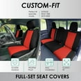 thumbnail image 2 of For 2020-2024 Jeep Gladiator FH Group Neoprene Waterproof Custom Fit Car Seat Covers - Full Set Red, 2 of 5