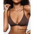 thumbnail image 4 of Women's Inbarely Triangle Bralette Plunge Unlined Seamless Wireless Bra Sexy, 4 of 7