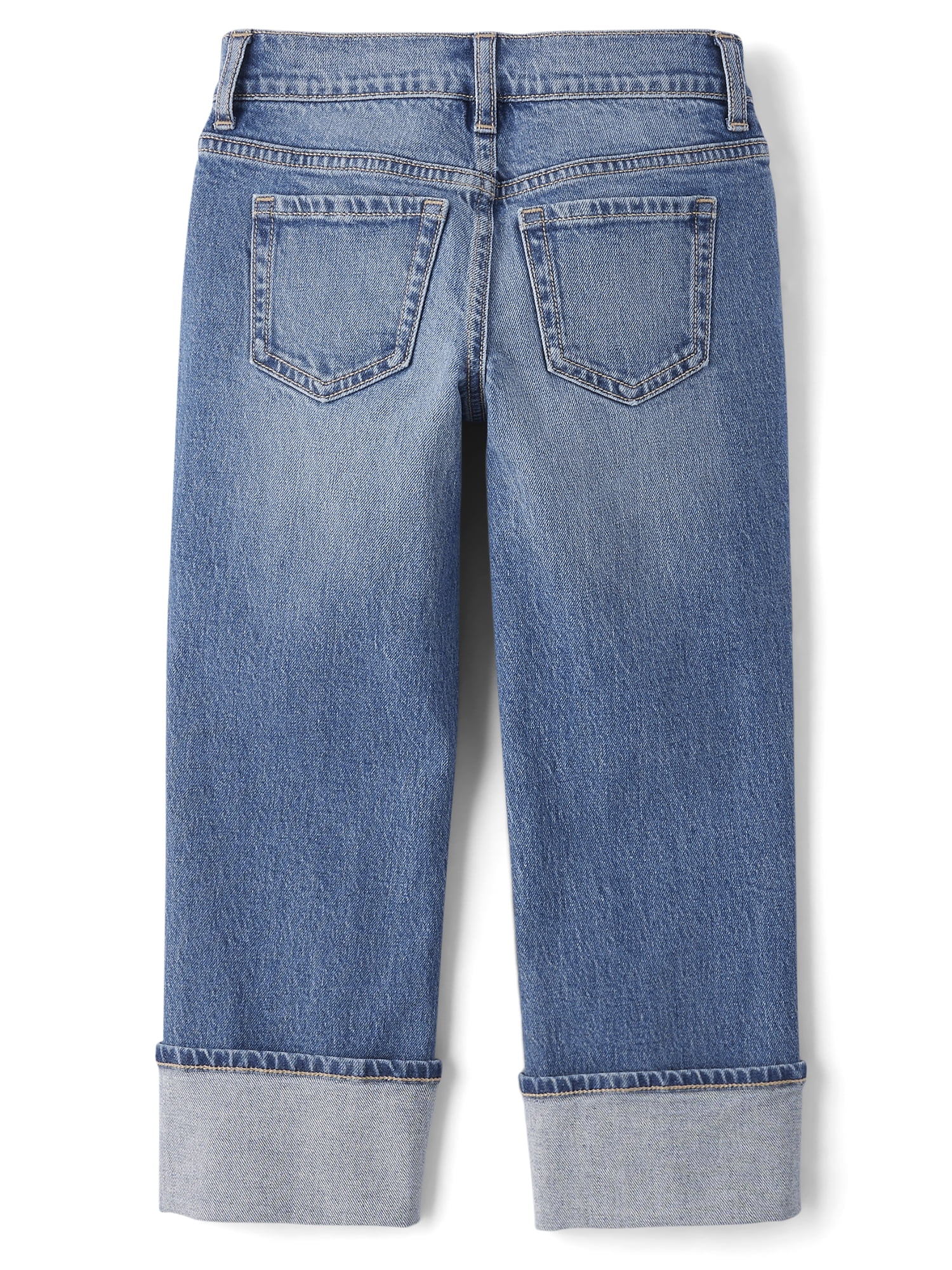 The Children's Place Girls Straight Fit Ripped Roll Cuff Jeans, Sizes 4-16