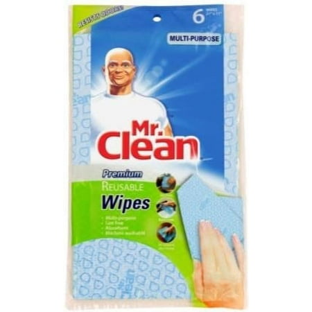 Mr. Clean Premium Reusable Wipes, 6 Wipes