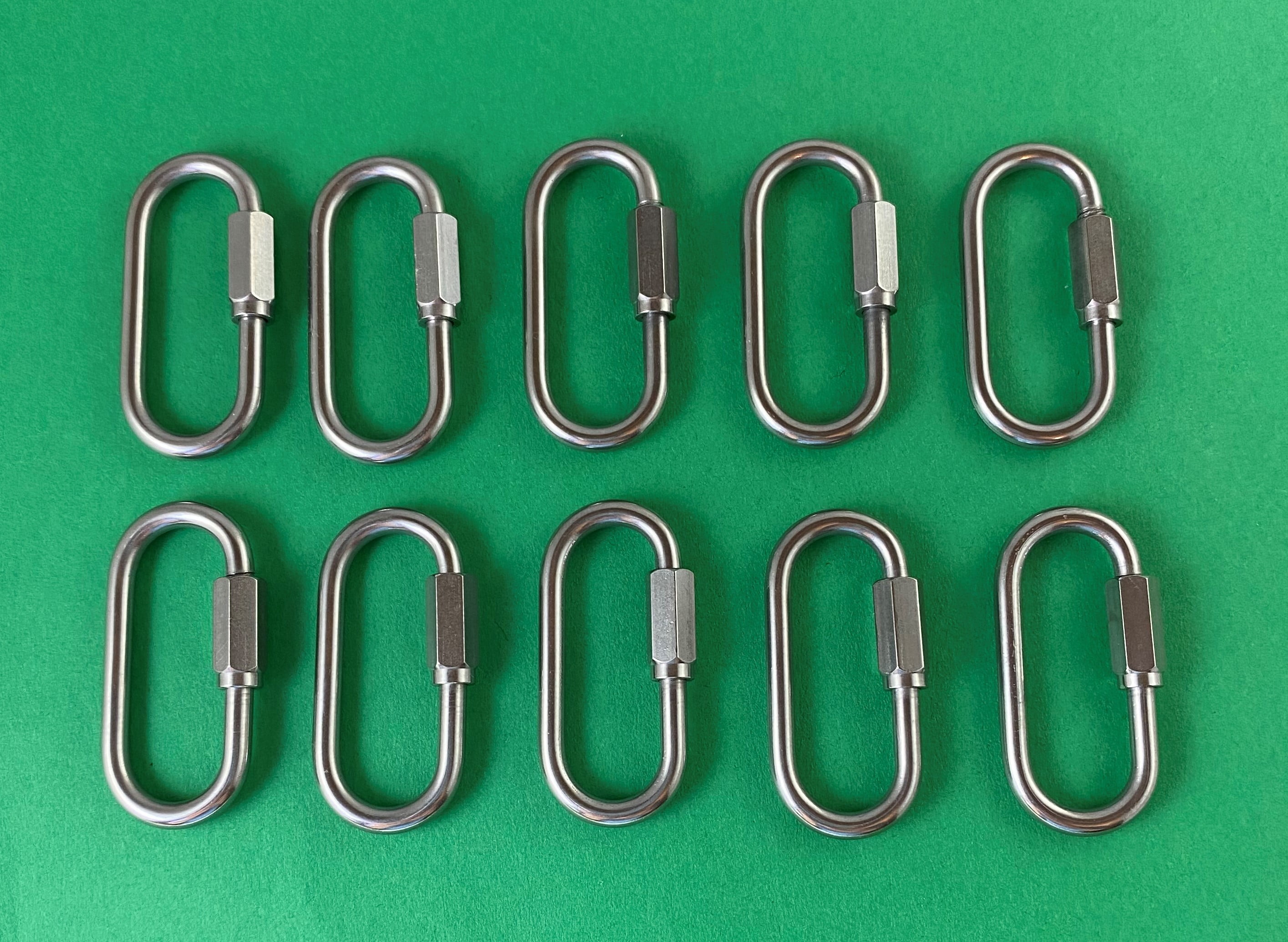 #7351 10 Pieces Stainless Steel 316 Quick Link 3mm 1/8 Marine Grade 