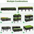 thumbnail image 6 of ZOPan Raised Garden Bed, Set of 4 Planter Raised Beds Kits with Drain Holes for Fruit Flowers Vegetables, Outdoor Elevated Planting Box for Lawn Patio Balcony, Easy Assembly, Rattan-Like Look, Brown, 6 of 10